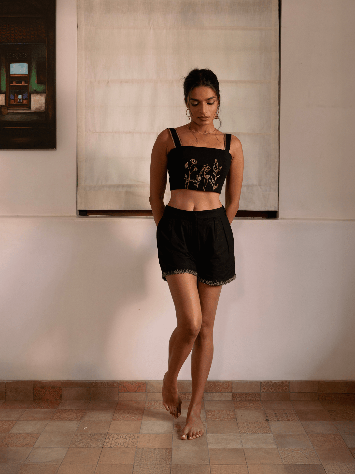 Floral Embroidered Crop Top
Cotton Linen Crop Top