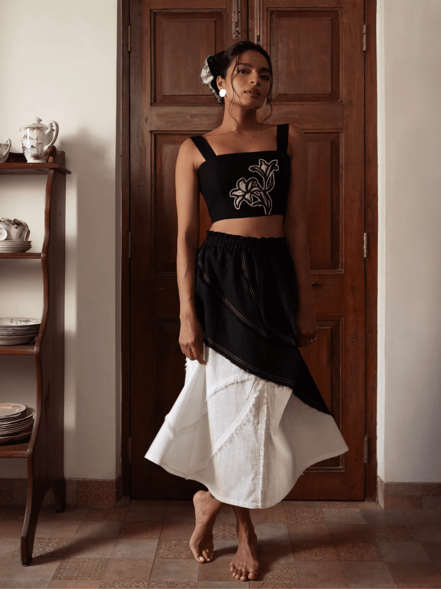 Ariana luxury block skirt for women