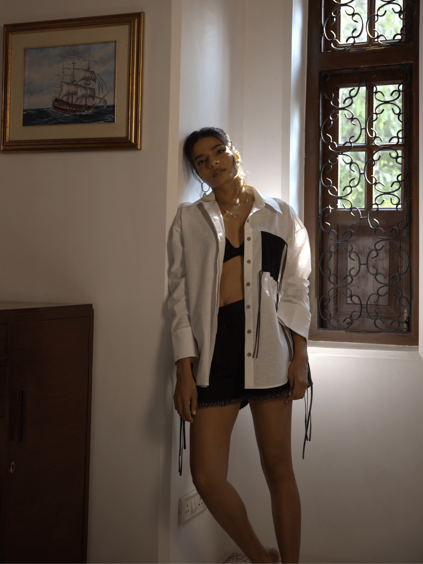 Buy Embroidered Oversized White Shirt