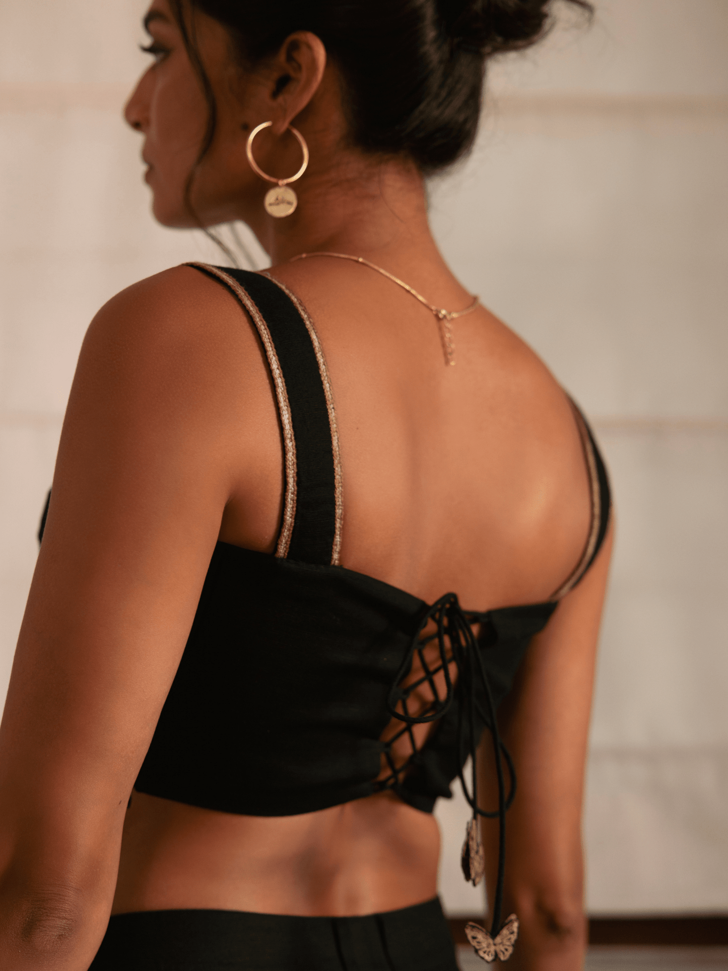 Hand Embroidered Crop Top for Women