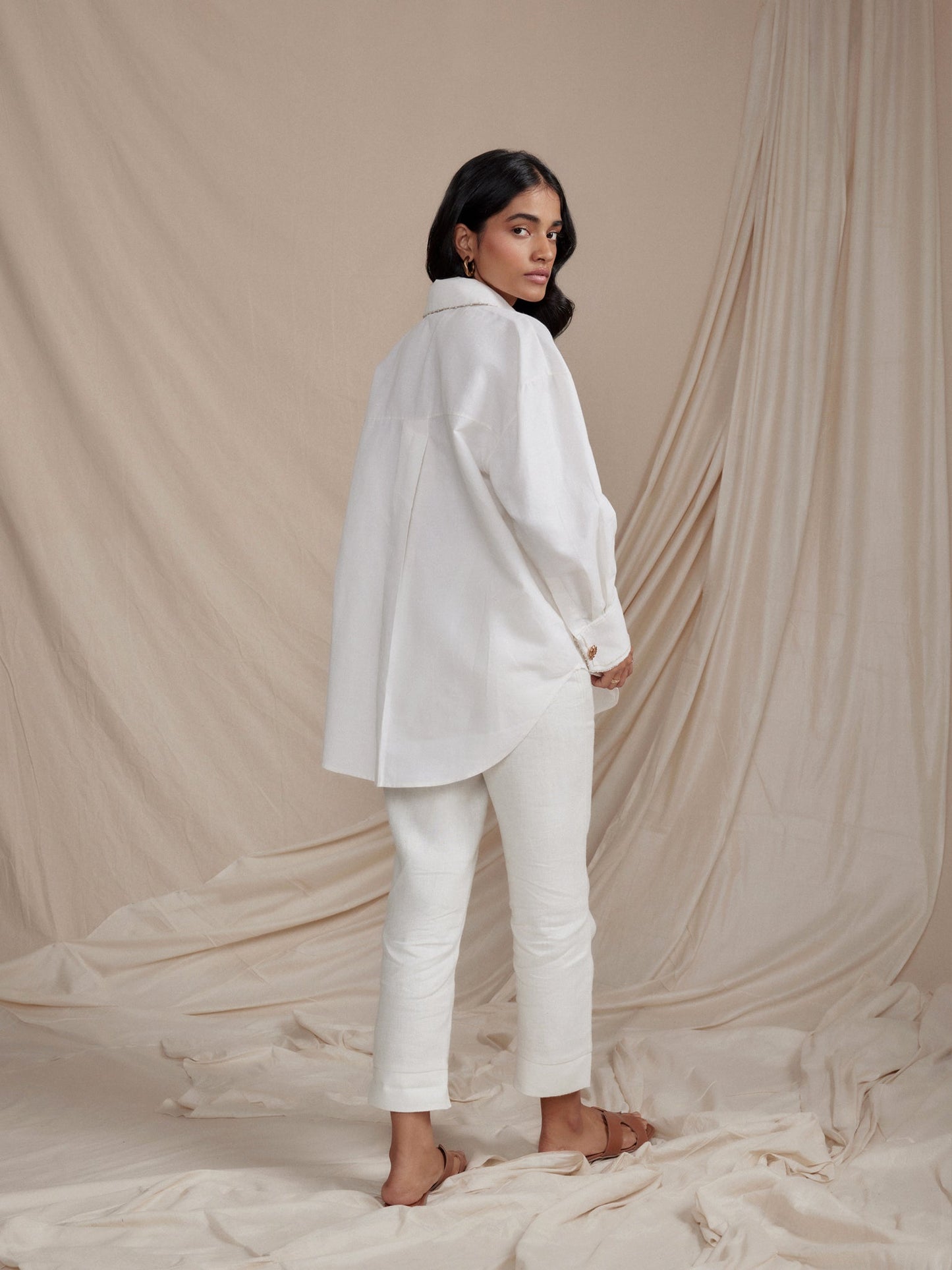 Hand embroidered oversized shirt for women2