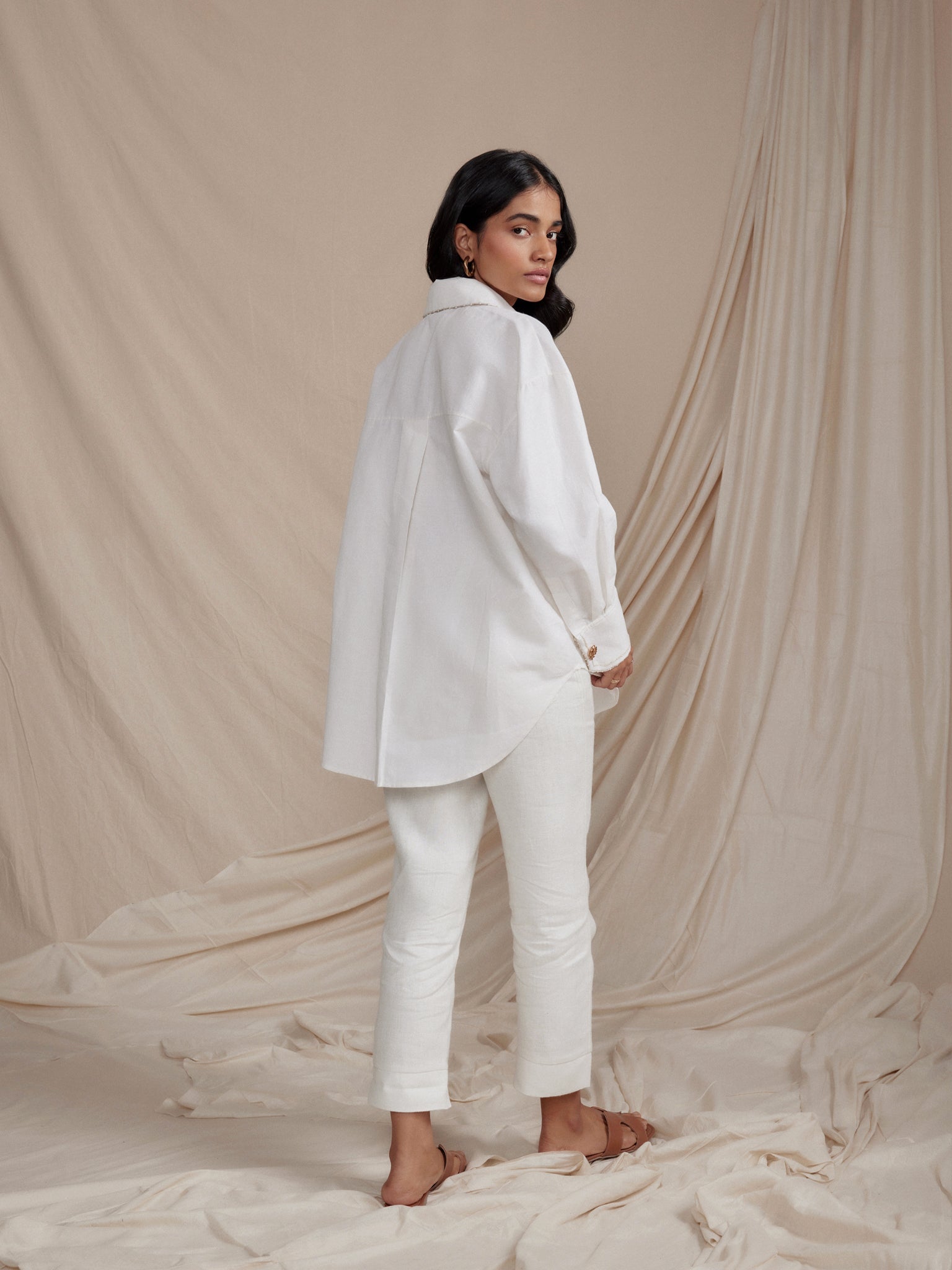 Hand embroidered oversized shirt for women2