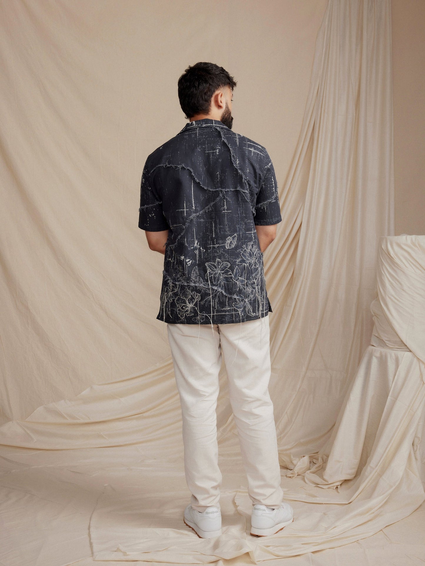 Luxury hand embroidered shirt for men