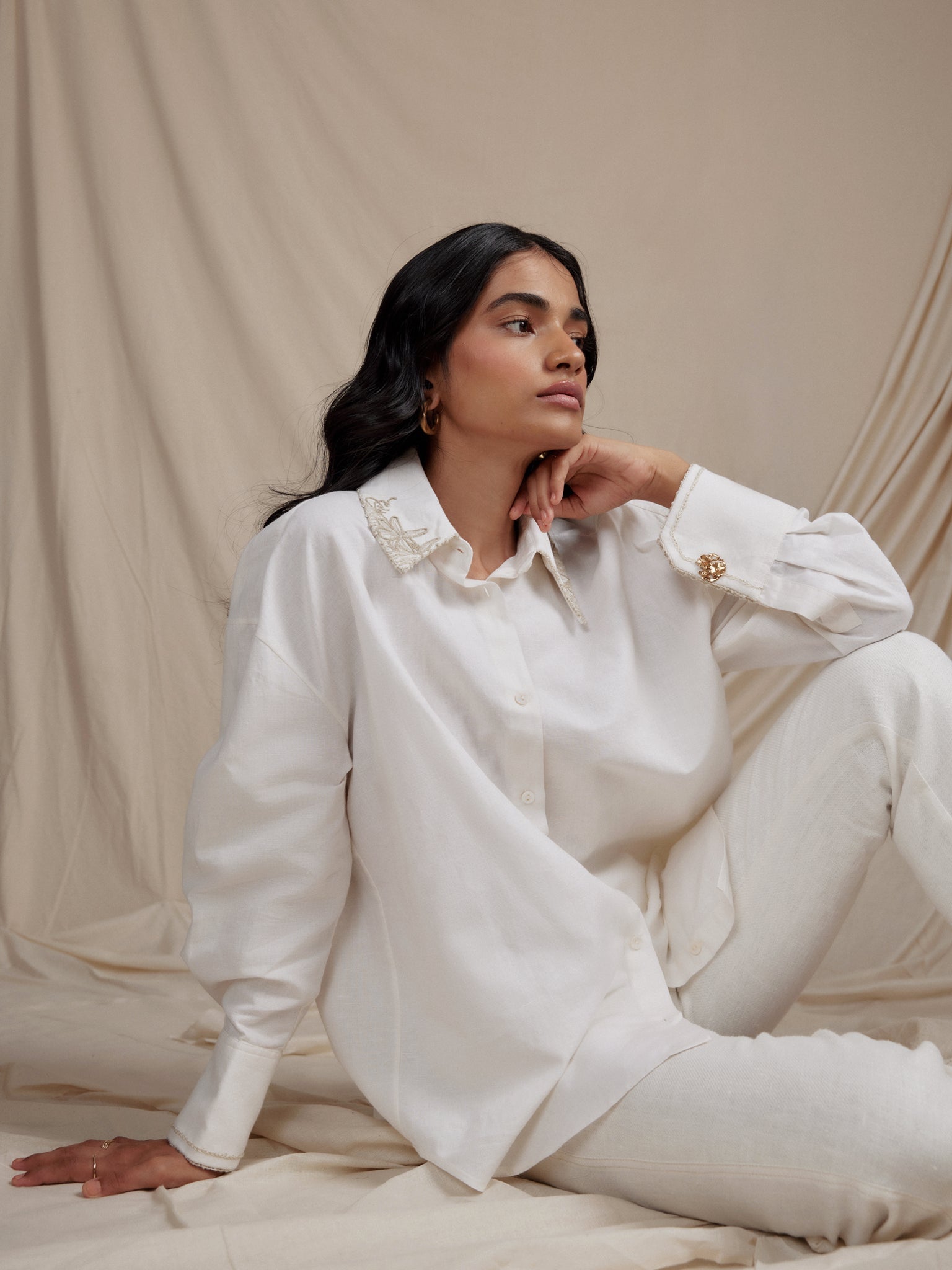Oversized hemp cotton designer shirt