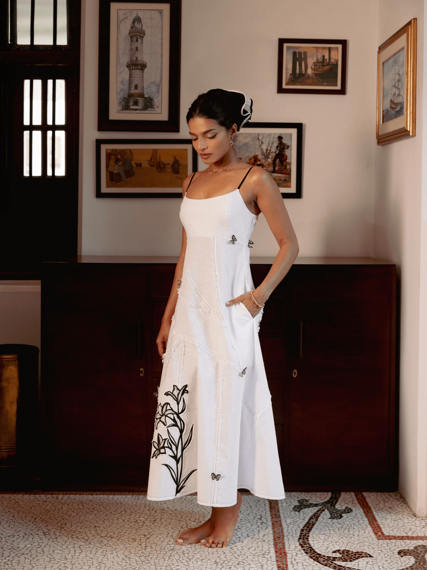  luxury summer dress side view